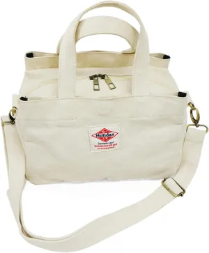 -112 Square Tote Bag Unisex Shoulder Bag Canvas, Top zipper Closure with Coaster for Everyday Bag