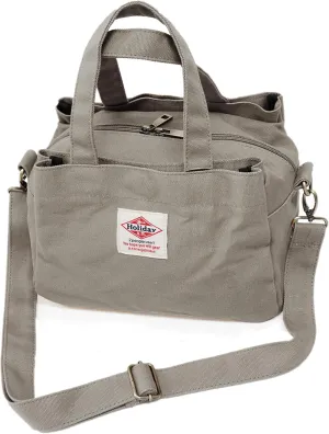 -112 Square Tote Bag Unisex Shoulder Bag Canvas, Top zipper Closure with Coaster for Everyday Bag
