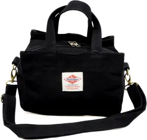 -112 Square Tote Bag Unisex Shoulder Bag Canvas, Top zipper Closure with Coaster for Everyday Bag