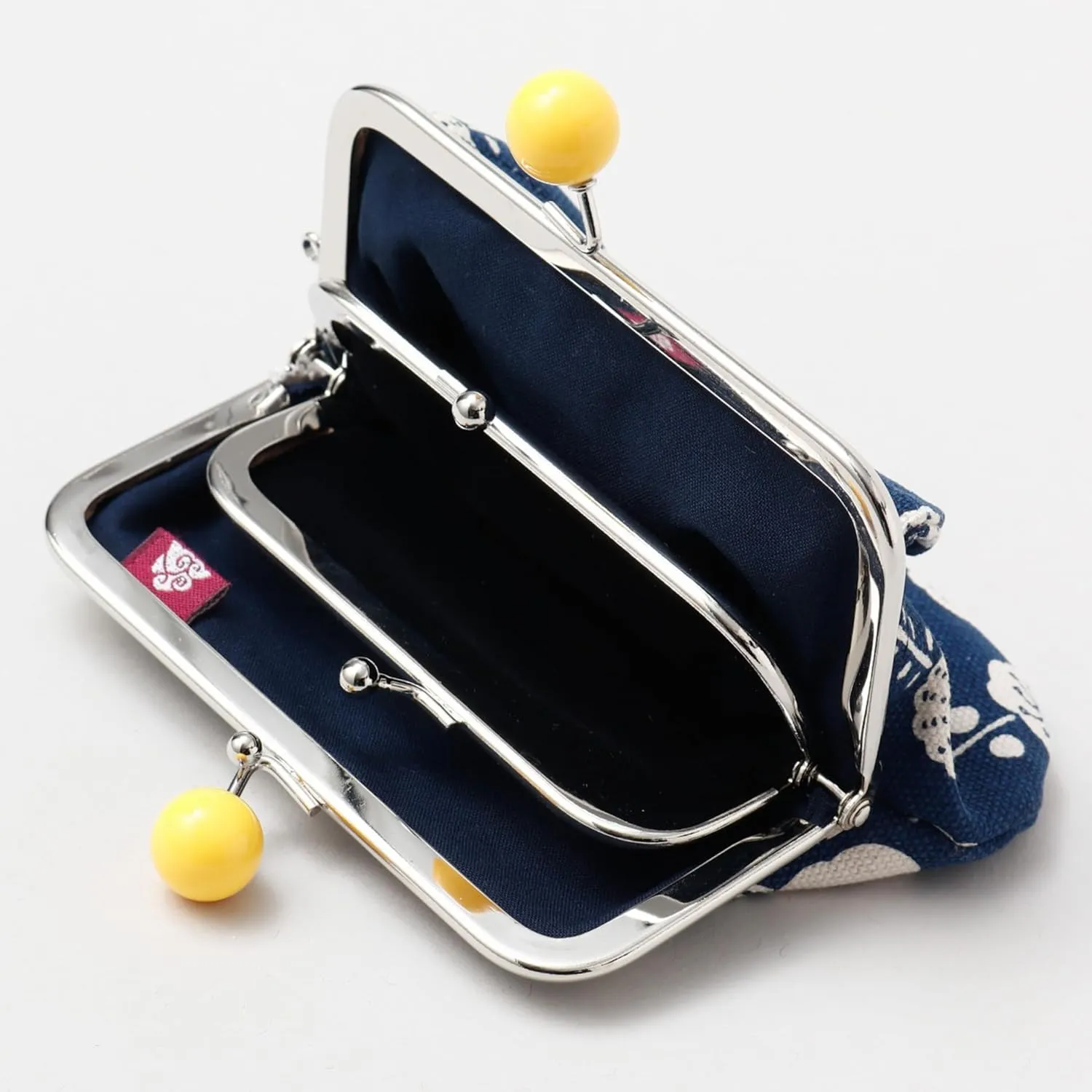 [倭物や Kaya] Gamaguchi - Purse with Clasp/Oriental Eastern European Design Japanese Retro Parent and Child Purse Partition JMP9104 Flower GREEN