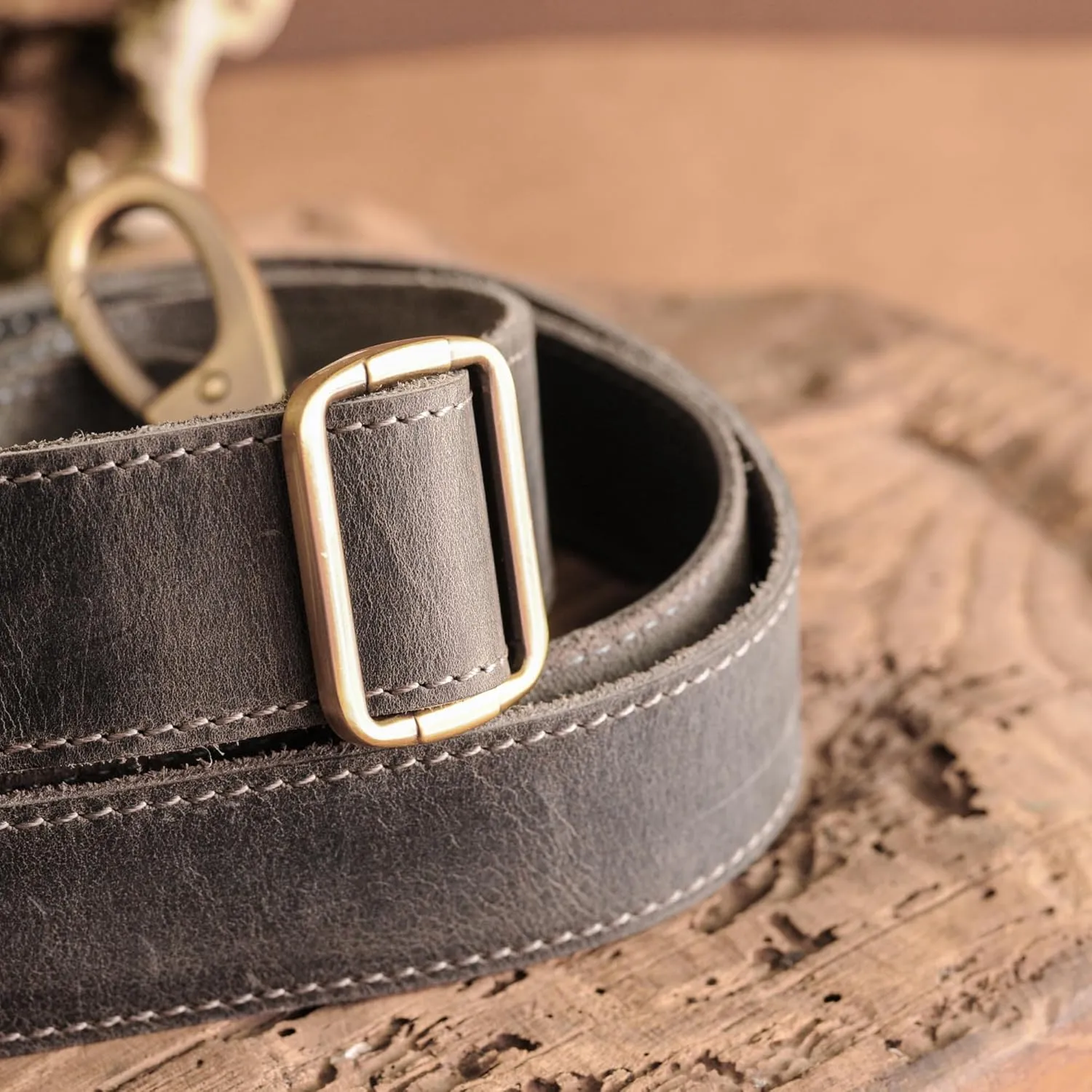 100% Genuine Leather Purse Strap with Swivel Clasps for Purse Handbags Laptop Cases, Adjustable Length, Handmade, Large, Black