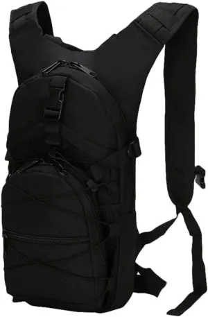 1PC Hiking Backpack Bike Backpack Walking Backpack 15L Camouflage Casual Waterproof Multi-Pocket Tactical Sport Travel Trekking Bag Army Backpack For Men And Women Black