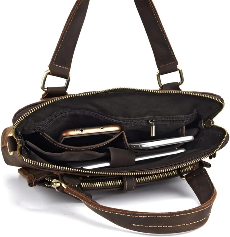 1pcs Fashion Men's Handbag Retro Business Briefcase Shoulder Casual Diagonal Bag