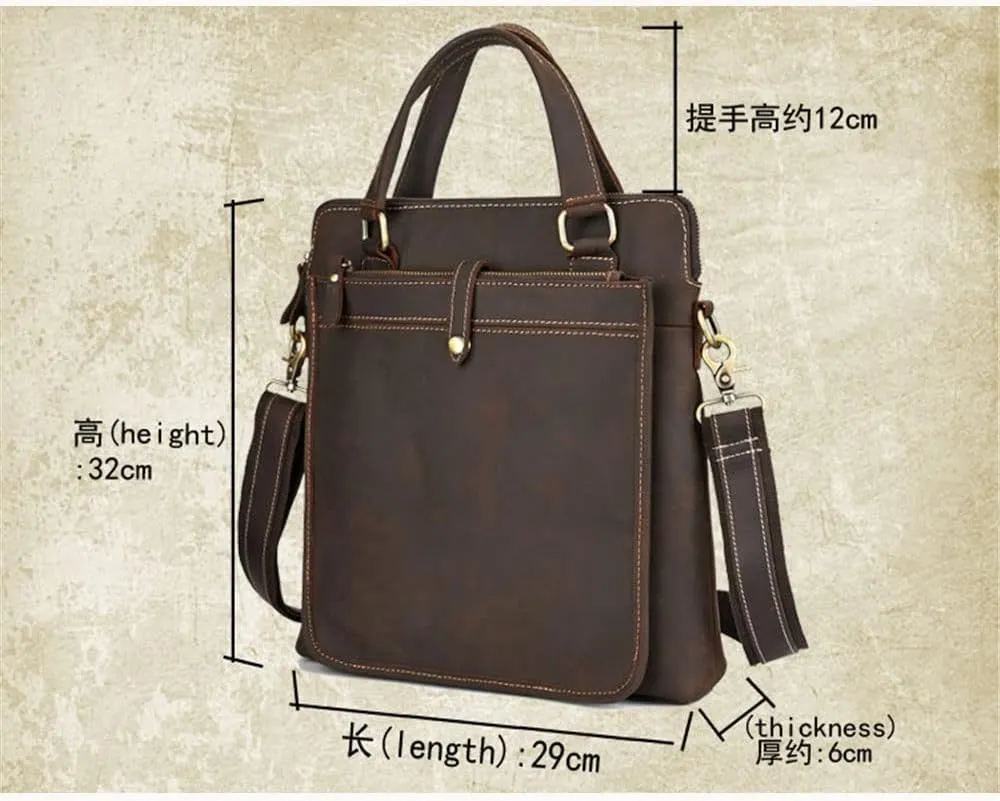 1pcs Fashion Men's Handbag Retro Business Briefcase Shoulder Casual Diagonal Bag
