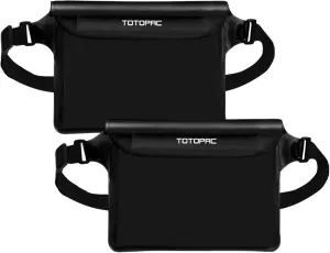 2-Pack Waterproof Fanny Pack, Phone Pouch with Waist Strap, 9x6.7 Inch Dry Bag for Phone, Cash, and Valuables – for Swimming, Kayaking, Boating, Snorkeling, and Water Sports (2, Black   Black)