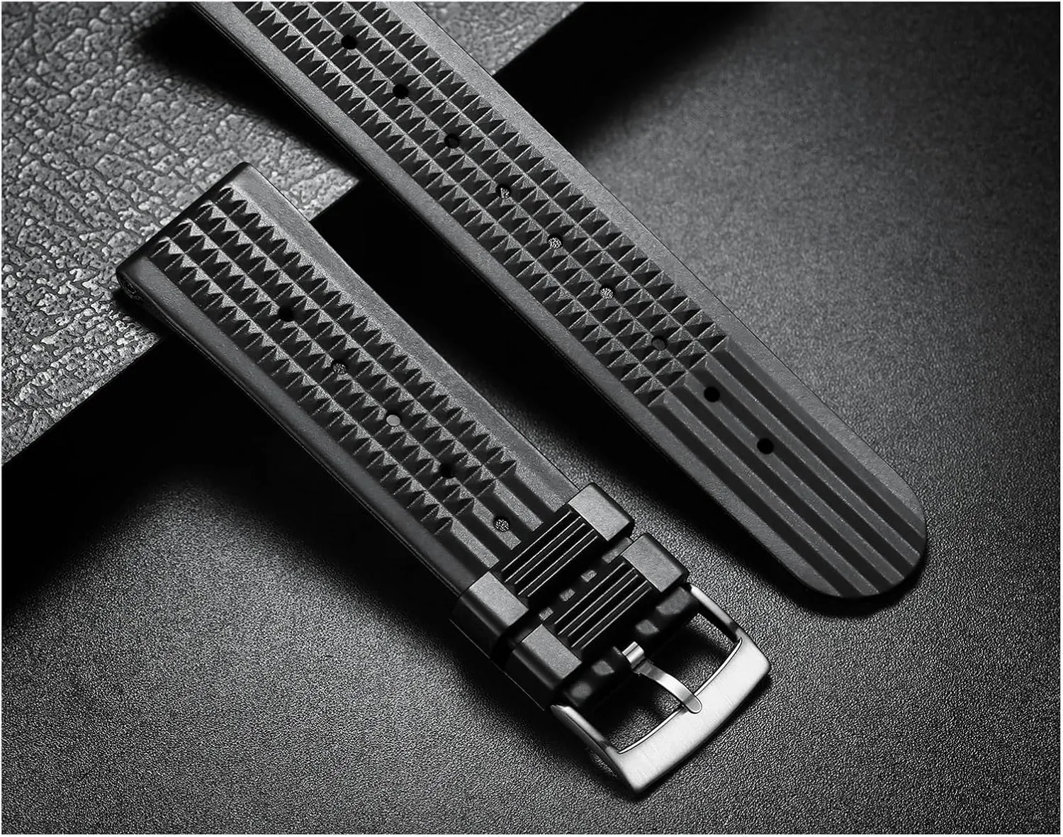 20mm Watch Strap Bracelet Universal Men's Diving Rubber Silicone Sports Waterproof Replacement Strap Watch Accessories