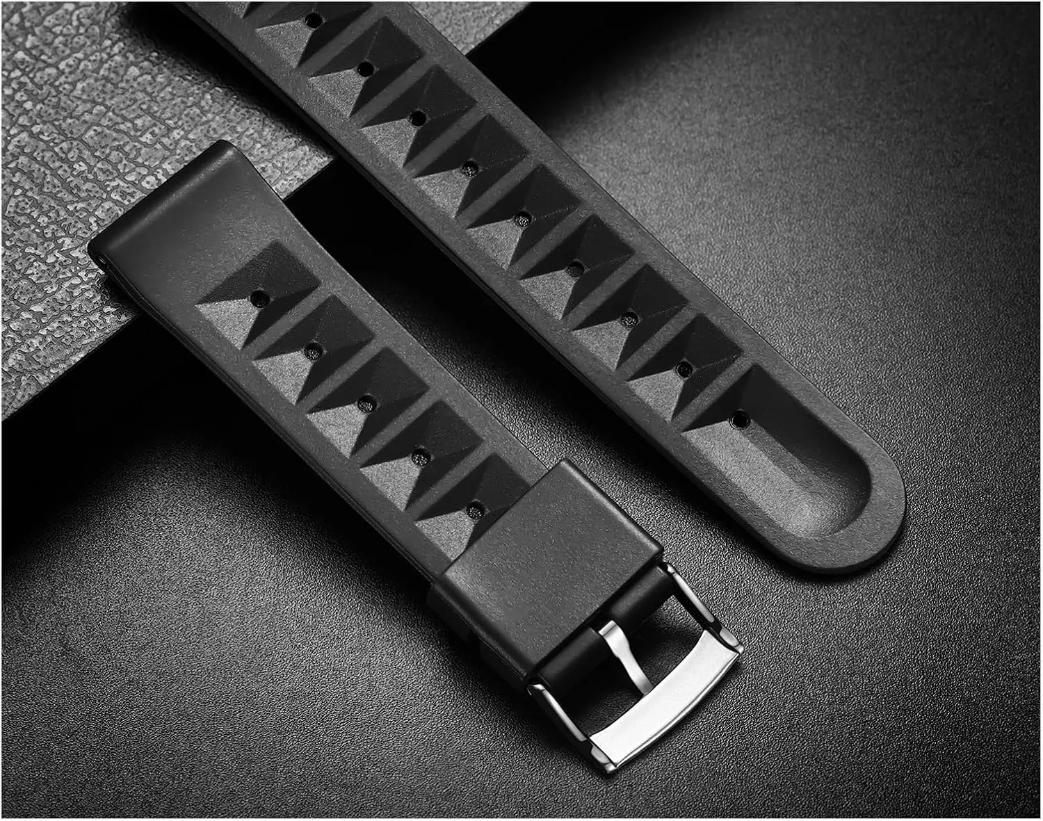 20mm Watch Strap Bracelet Universal Men's Diving Rubber Silicone Sports Waterproof Replacement Strap Watch Accessories