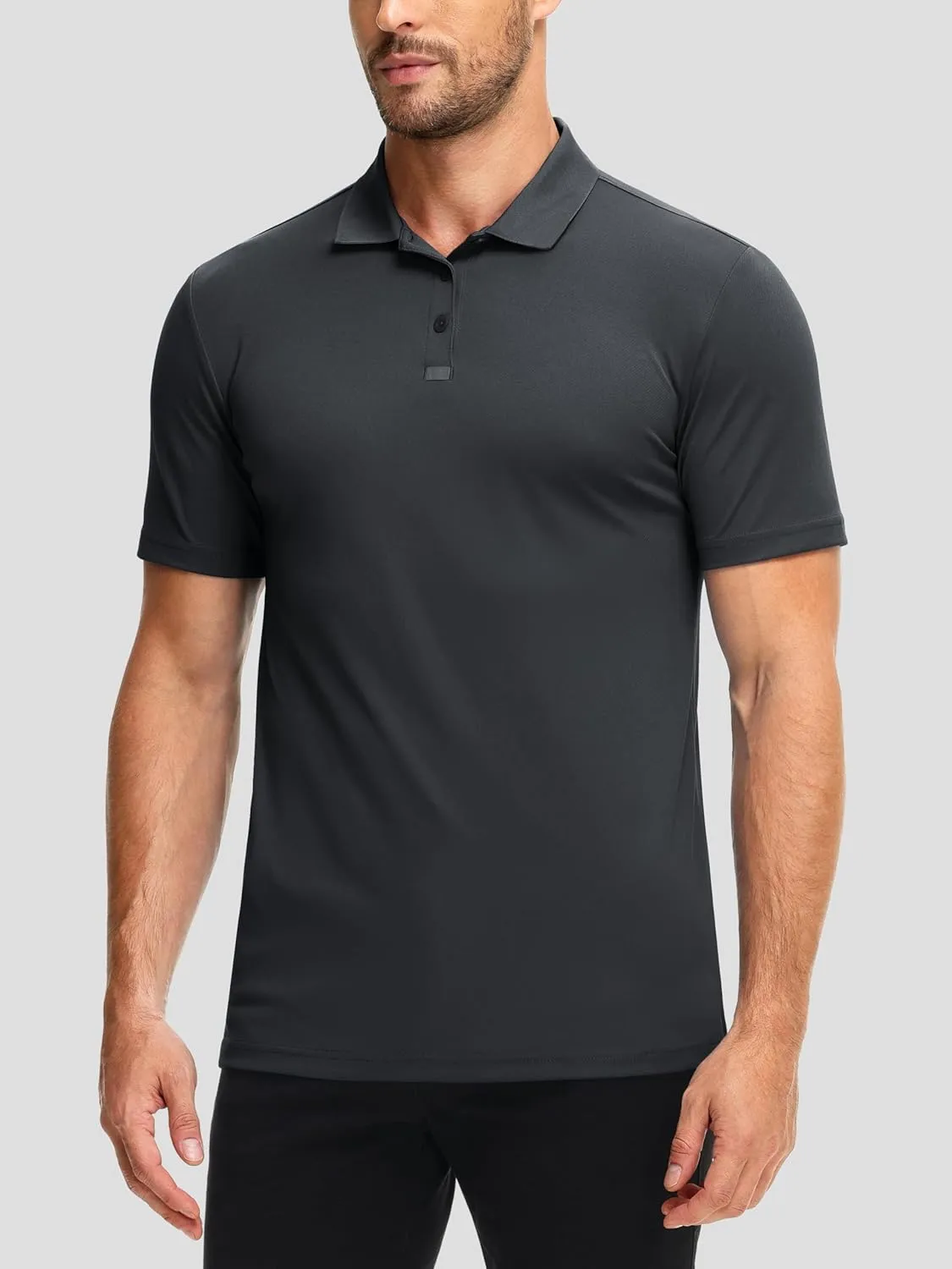 3 Pack Polo Shirts for Men Golf Performance Moisture Wicking Breathable Athletic Polyester Work Sport Polos