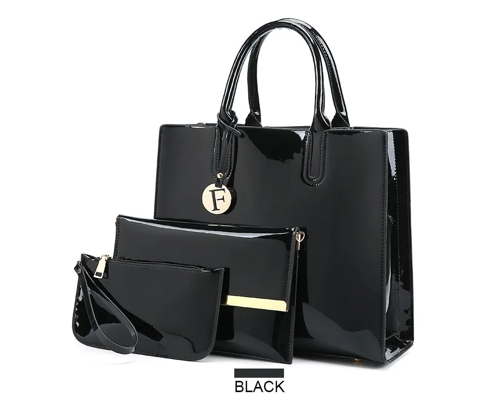 3 Sets Leather Handbags - CJ