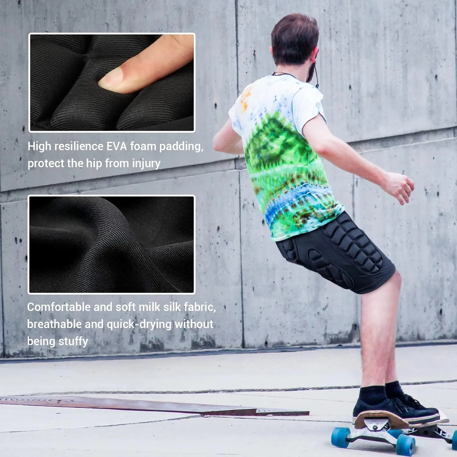 3D Hip Protection Eva Butt Pads Protective Padded Shorts Crash Pad Impact Gear for Skiing Skating Snowboarding Skateboarding