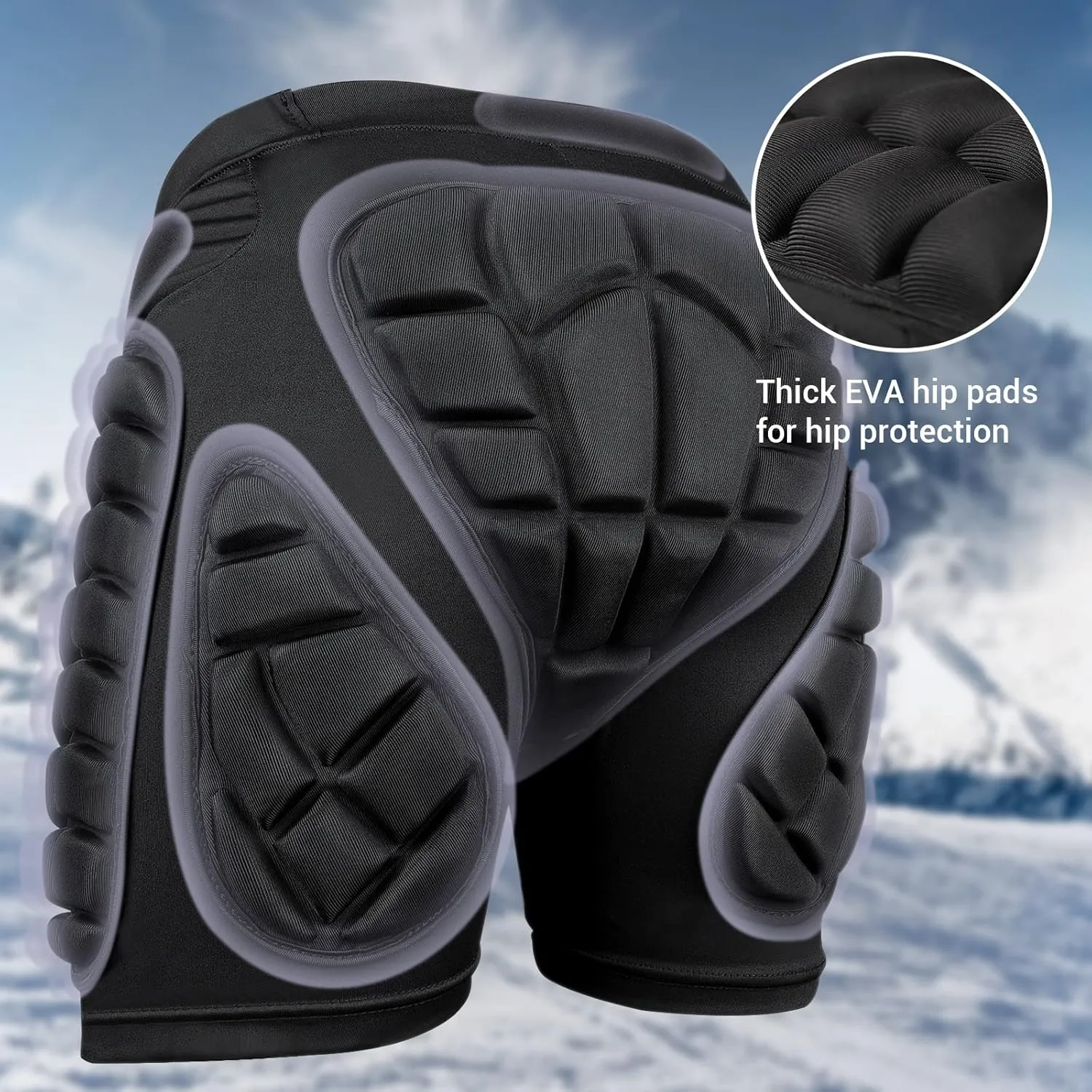 3D Hip Protection Eva Butt Pads Protective Padded Shorts Crash Pad Impact Gear for Skiing Skating Snowboarding Skateboarding
