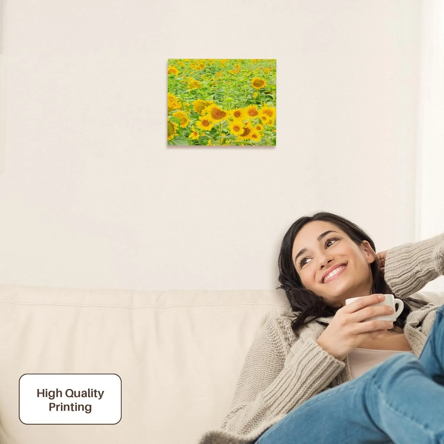 3dRose, Large field of sunflowers, Washington State, USA, Museum Grade Canvas Wrap 10x8