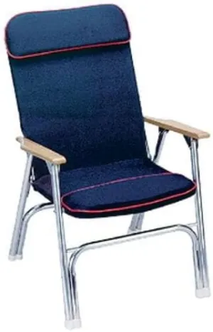 5078511 High Back Canvas Covered Aluminum Folding Chair for Boats, Pontoons and Docks 50-78511