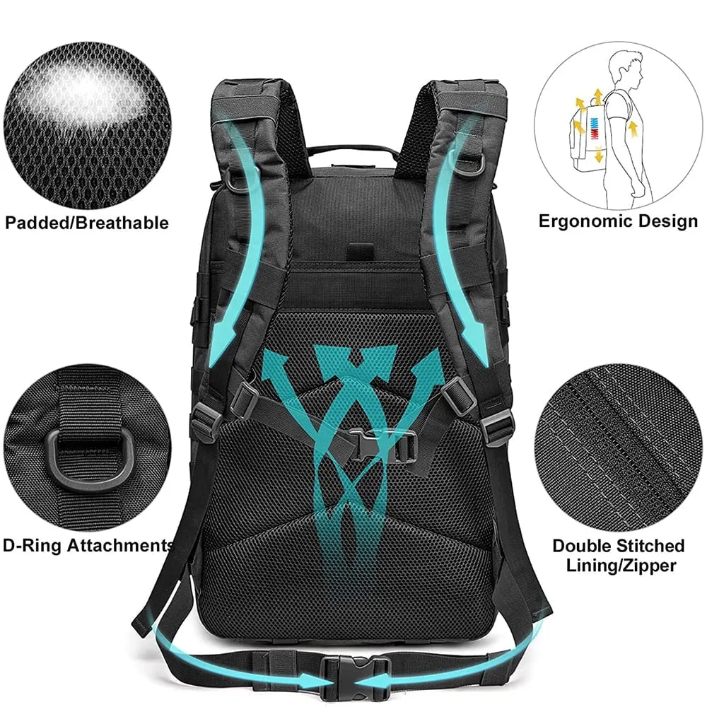 50L Multi-Functional Camping Backpack - Outdoor Sport Rucksack with Molle System