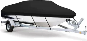 600D Yacht Boat Cover Water Resistant Scratch-Proof Anti-UV Protect Fishing Speedboat V-Shape Canvas for Boat Cover Tent B84465(20-22ft)