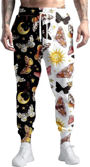 80s 90s Mens Joggers Pants Sports Funny Workout Running Printed Retro Sweatpants Casual Track Pants with Pockets