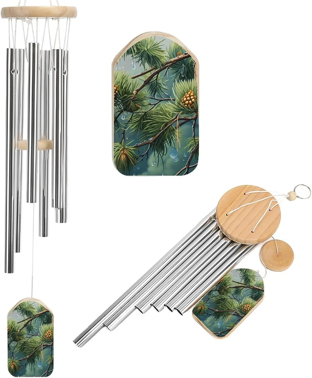A Gym Artifact, The Canvas Pine Tree Raindrops Printed Yoga Storage Bag Is Durable, Wear-resistant And Does Not Strangle Shoulders. It Is Suitable for Both Men And Women