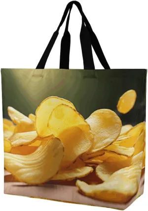 A Gym Artifact, The Canvas Potato Chips Printed Yoga Storage Bag Is Durable, Wear-resistant And Does Not Strangle Shoulders. It Is Suitable for Both Men And Women