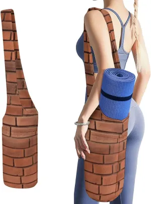 A Gym Artifact, The Canvas Red Brick Wall Texture Printed Yoga Storage Bag Is Durable, Wear-resistant And Does Not Strangle Shoulders. It Is Suitable for Both Men And Women