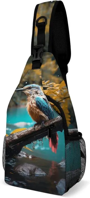 A Gym Artifact, The Canvas Relaxing Rain And Birds Sounds Printed Yoga Storage Bag Is Durable, Wear-resistant And Does Not Strangle Shoulders. It Is Suitable for Both Men And Women