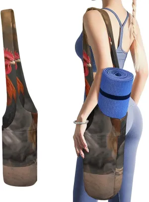 A Gym Artifact, The Canvas Rooster And Chicken Printed Yoga Storage Bag Is Durable, Wear-resistant And Does Not Strangle Shoulders. It Is Suitable for Both Men And Women