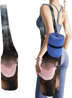 A Gym Artifact, The Canvas Rottweiler Dogs Tongue Head Printed Yoga Storage Bag Is Durable, Wear-resistant And Does Not Strangle Shoulders. It Is Suitable for Both Men And Women