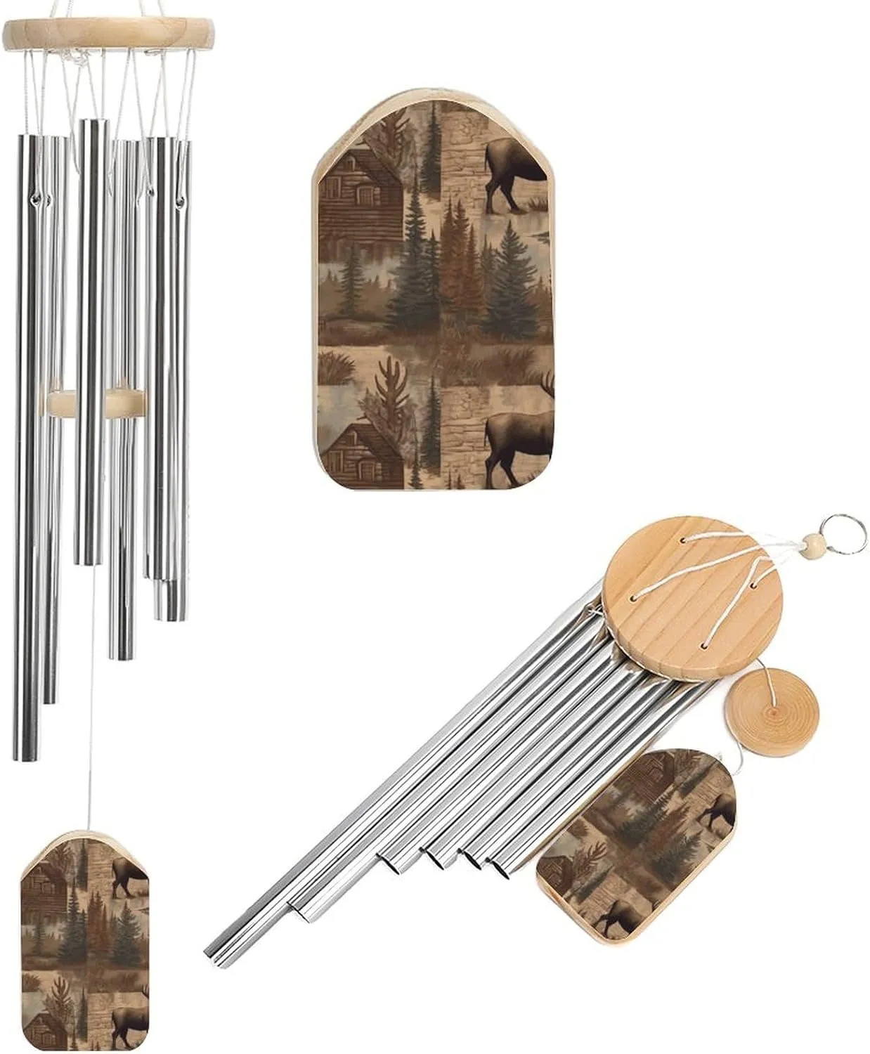 A Gym Artifact, The Canvas Rustic Lodge Bear Moose Printed Yoga Storage Bag Is Durable, Wear-resistant And Does Not Strangle Shoulders. It Is Suitable for Both Men And Women