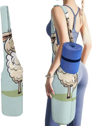 A Gym Artifact, The Canvas Sheep And Lamb Cartoon Printed Yoga Storage Bag Is Durable, Wear-resistant And Does Not Strangle Shoulders. It Is Suitable for Both Men And Women