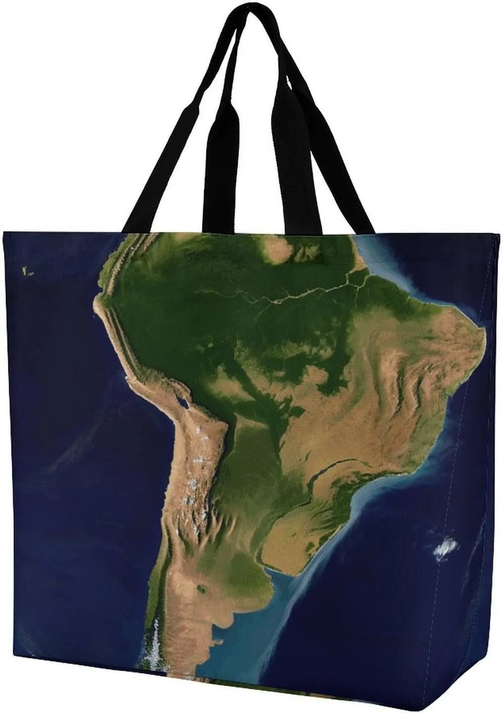 A Gym Artifact, The Canvas South America Satellite Image Printed Yoga Storage Bag Is Durable, Wear-resistant And Does Not Strangle Shoulders. It Is Suitable for Both Men And Women