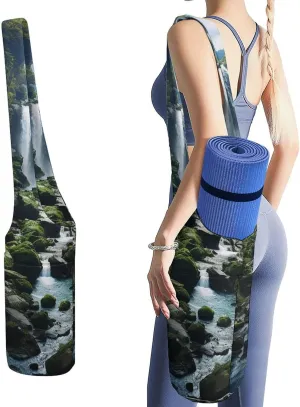 A Gym Artifact, The Canvas Waterfall Cliff Printed Yoga Storage Bag Is Durable, Wear-resistant And Does Not Strangle Shoulders. It Is Suitable for Both Men And Women