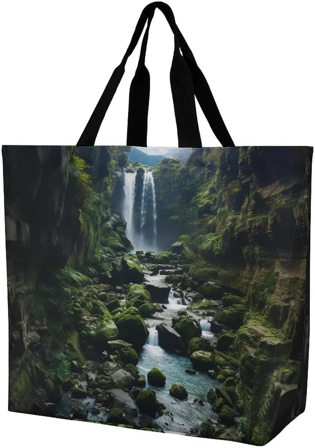 A Gym Artifact, The Canvas Waterfall Cliff Printed Yoga Storage Bag Is Durable, Wear-resistant And Does Not Strangle Shoulders. It Is Suitable for Both Men And Women