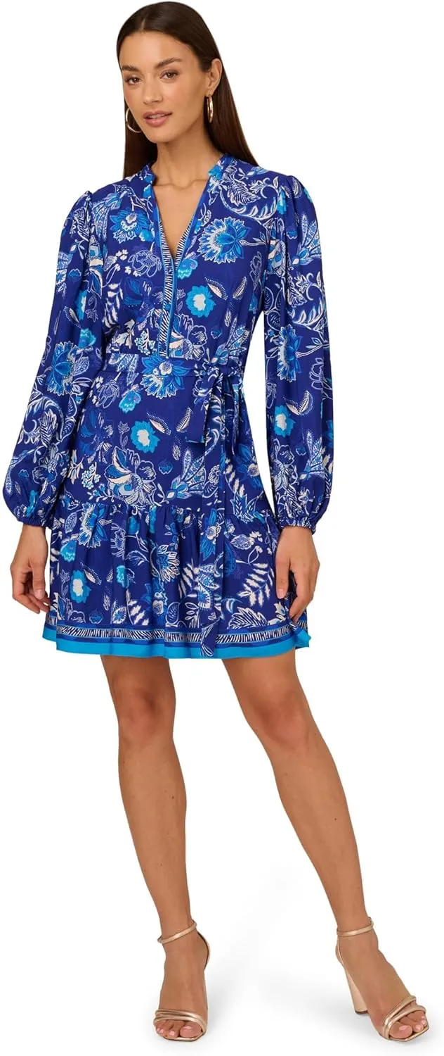 Adrianna Papell Women's Printed Short Dress