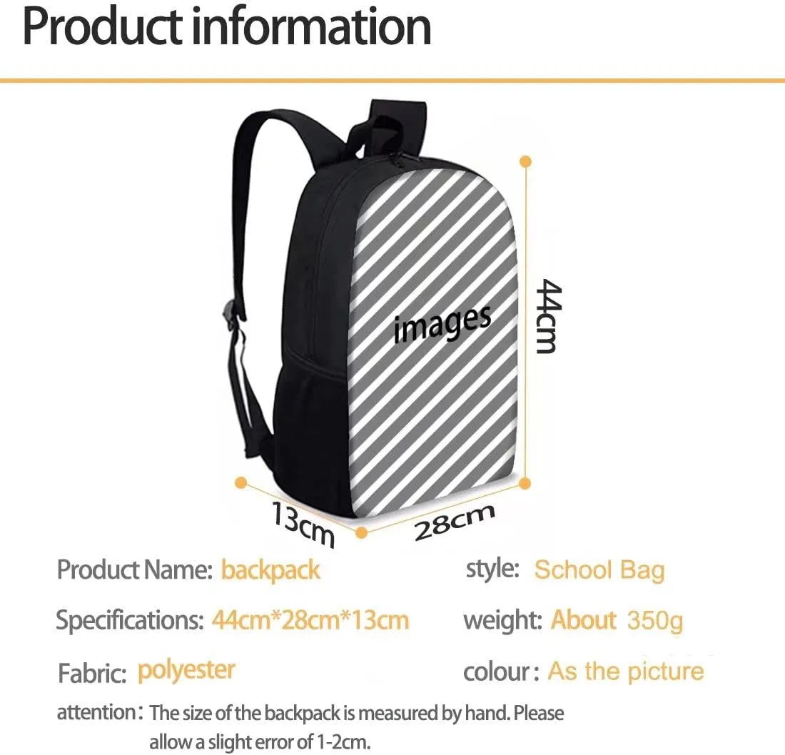 AFPANQZ Personlized Customized Backpack Schoolbag Kids Bookbag Add Your Image Design Schoolbag Daily Daypack Rucksack 17 Inches Large School Satchel