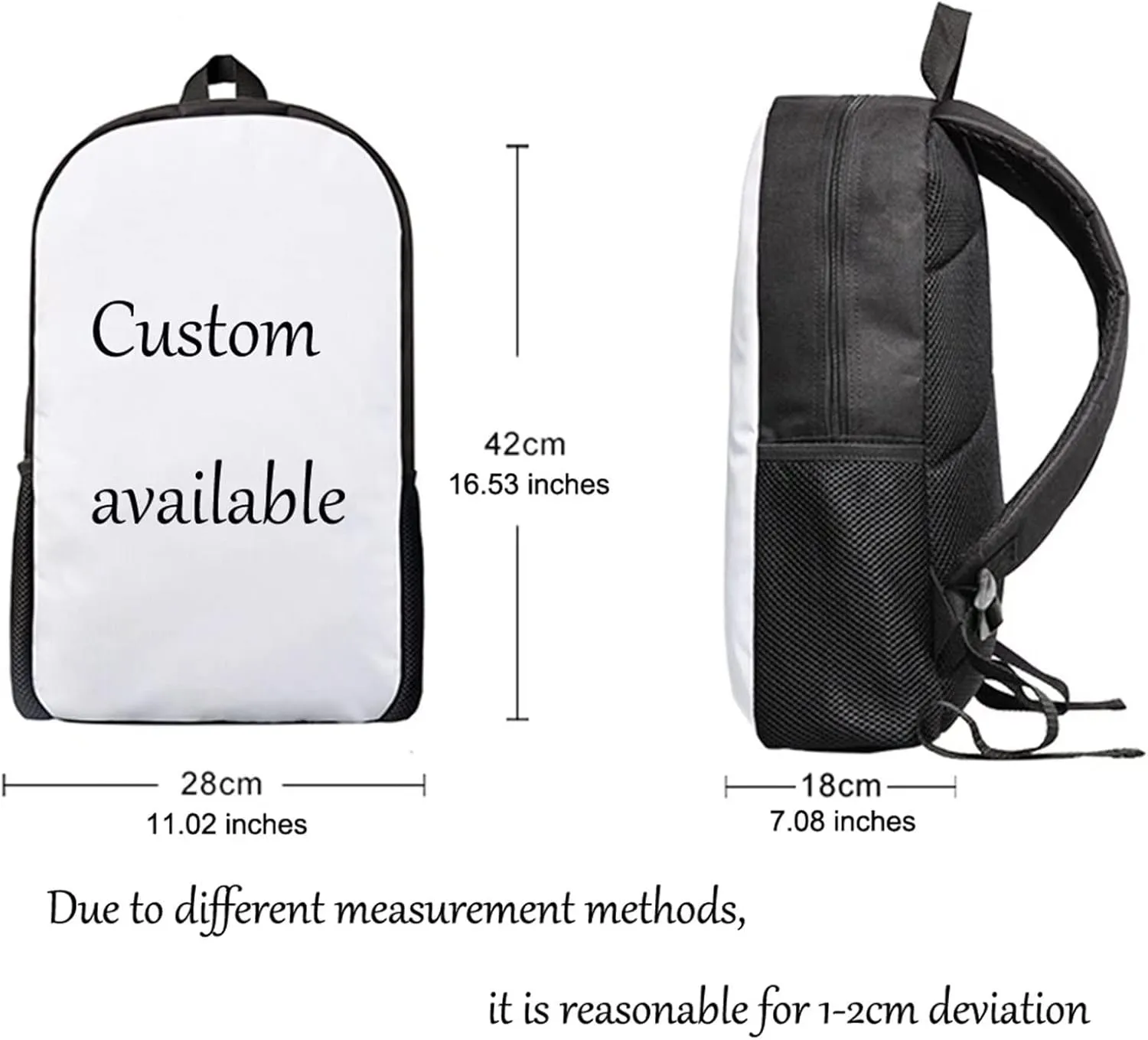 AFPANQZ Personlized Customized Backpack Schoolbag Kids Bookbag Add Your Image Design Schoolbag Daily Daypack Rucksack 17 Inches Large School Satchel