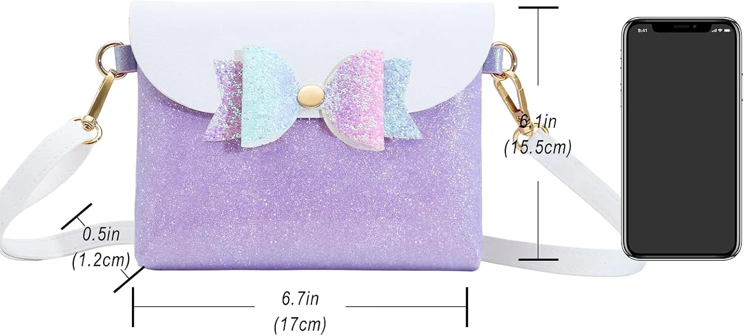 AISPARKY Small Crossbody Purse, PU Leather Small Purse for Girls With Pendant With Strap/Gold Chain Strap