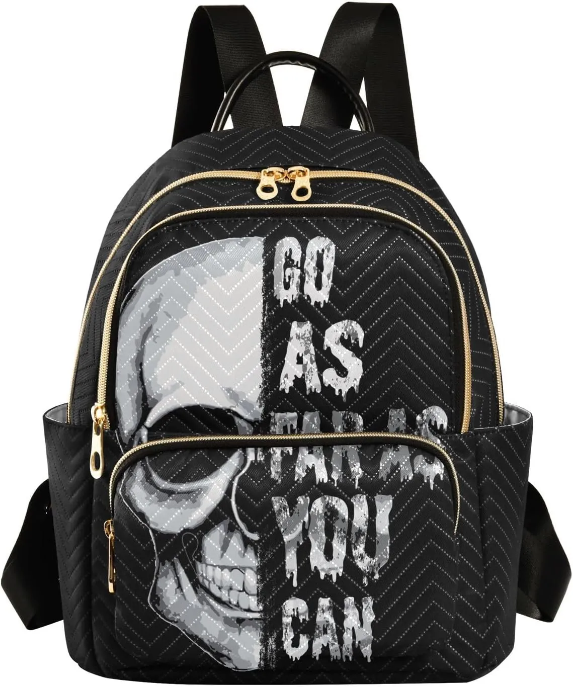 ALAZA Skull Women’s Backpack Purse Causal Daypack Work Travel College Business Trip Bag Shoulder Bag