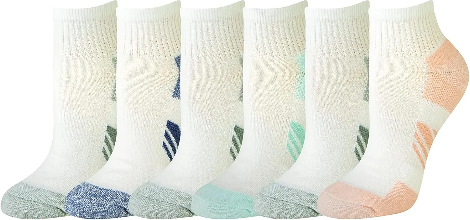 Amazon Essentials Women's Performance Comfortable Cotton Cushioned Breathable Athletic Ankle Sports Socks, 6 Pairs