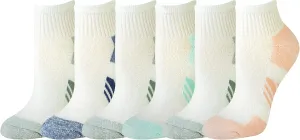 Amazon Essentials Women's Performance Comfortable Cotton Cushioned Breathable Athletic Ankle Sports Socks, 6 Pairs