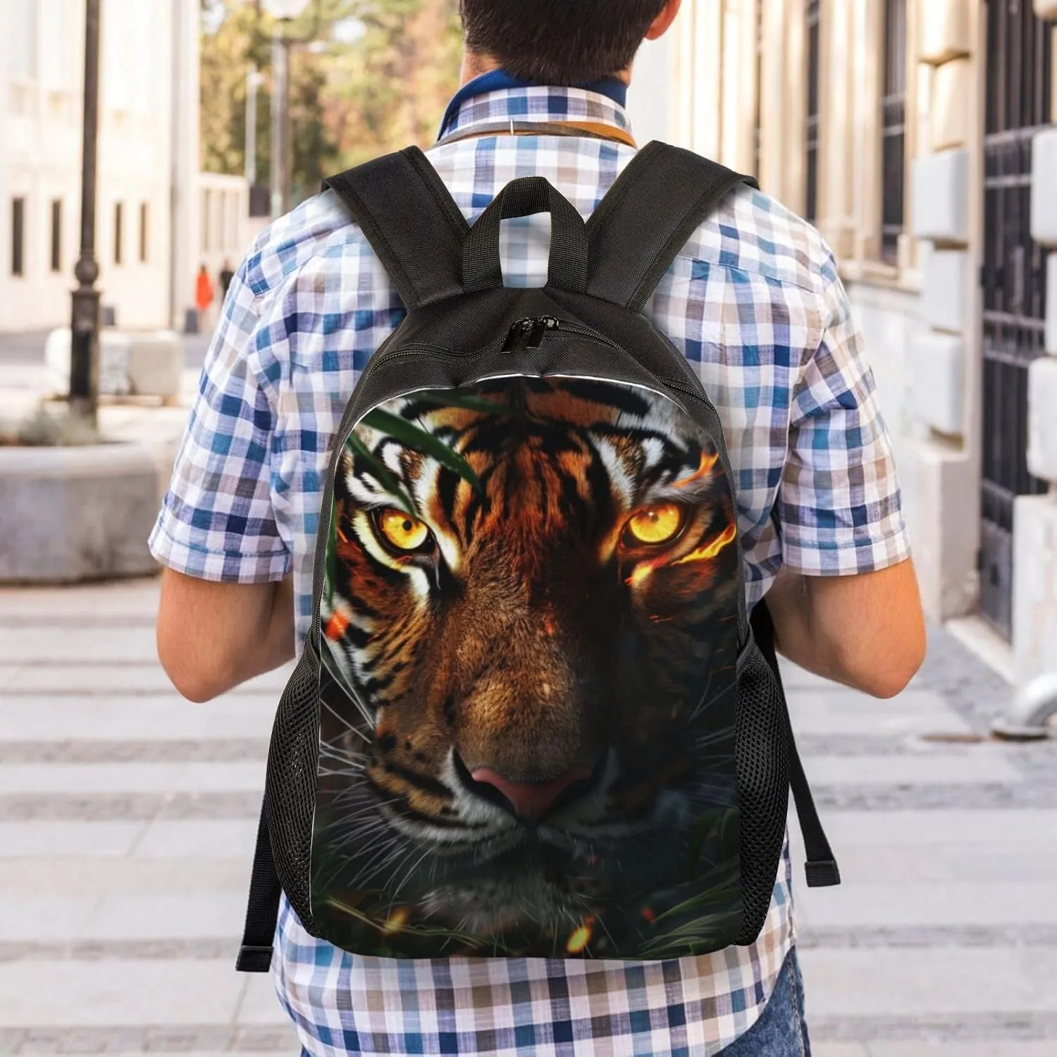 Ambush Tiger Backpack Waterproof Anti Theft Durable Light Laptop Bag Backpacks For Women Men Travel Gym Backpack