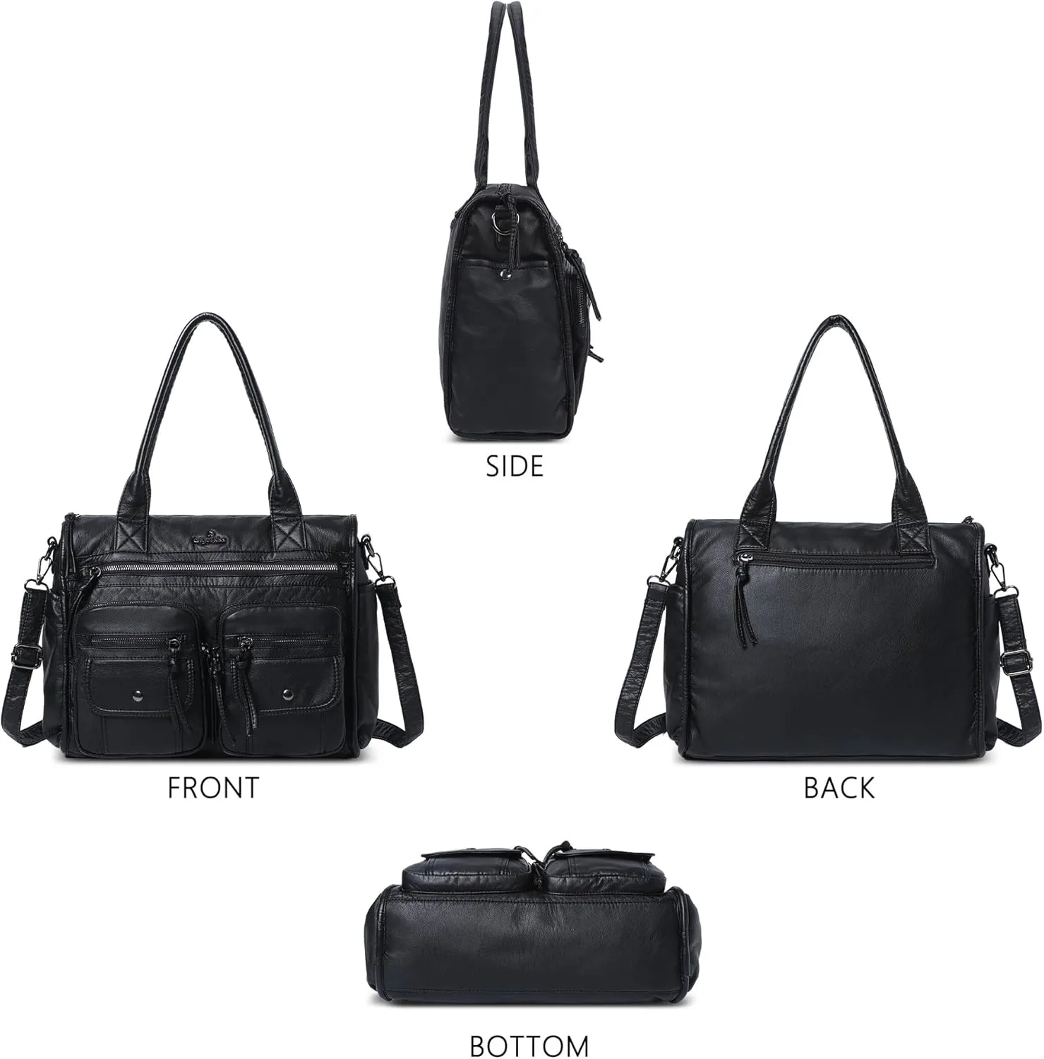Angelkiss Purses and Handbag for Women Soft Leather Hobo Bags Satchel Shoulder Bags Ladies Tote Crossbody Bag