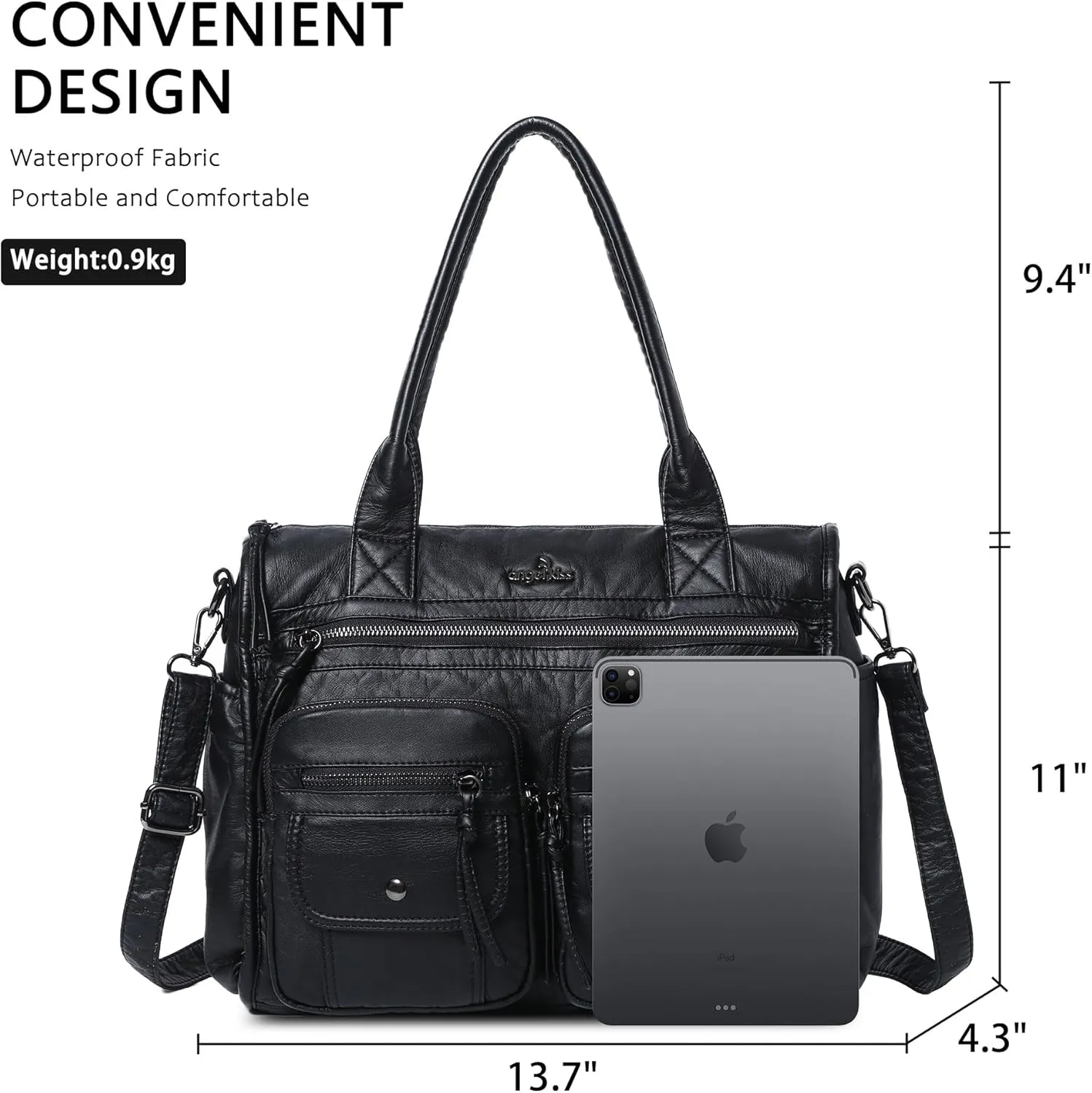 Angelkiss Purses and Handbag for Women Soft Leather Hobo Bags Satchel Shoulder Bags Ladies Tote Crossbody Bag