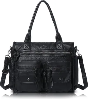 Angelkiss Purses and Handbag for Women Soft Leather Hobo Bags Satchel Shoulder Bags Ladies Tote Crossbody Bag