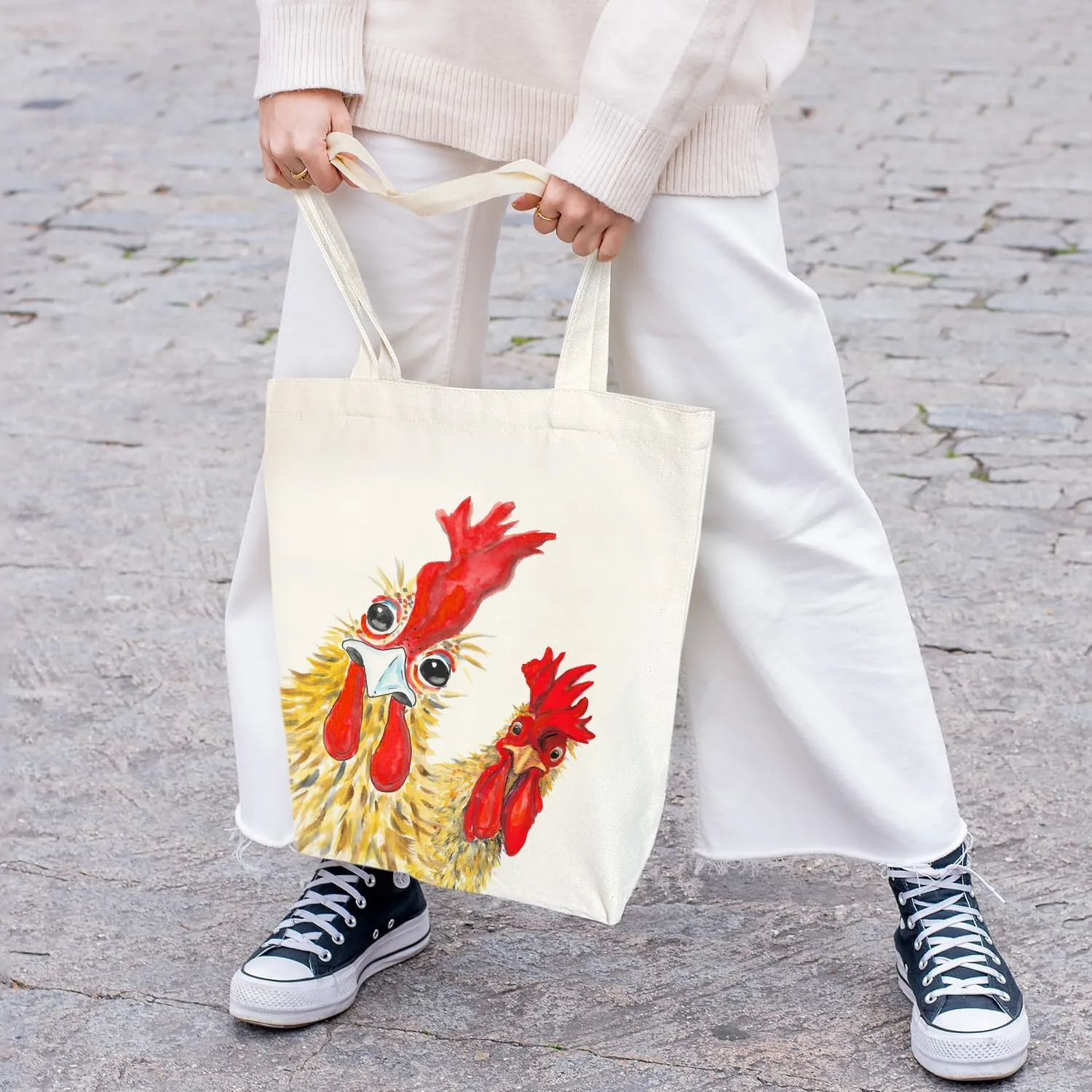 Animal Canvas Tote Bags for Women - Large Capacity Shopping and Reusable Grocery Bags