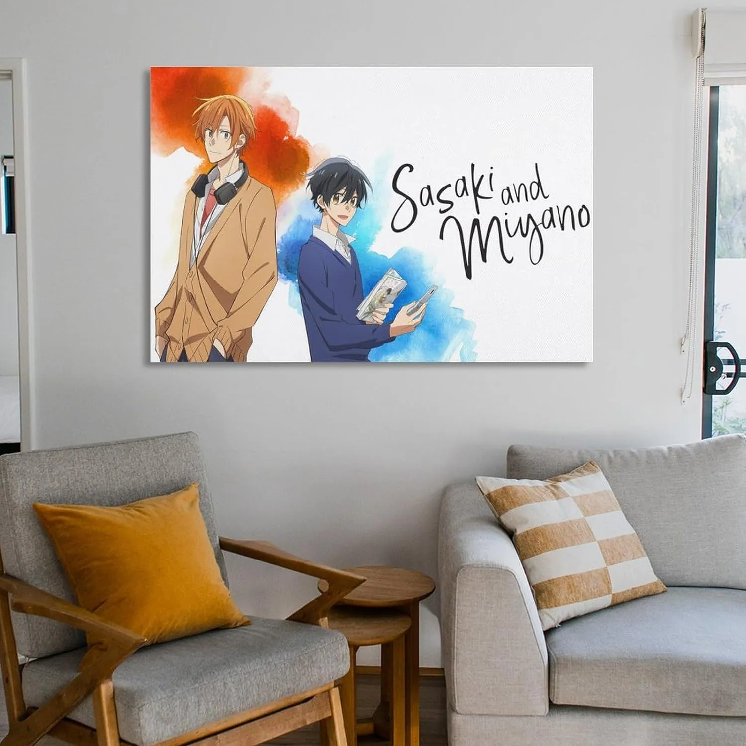 Anime Sasaki And Miyano Poster (6) Canvas Poster Wall Art Picture Prints Hanging Photo Decor Home Posters Artworks 16x24inch(40x60cm)