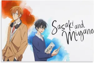 Anime Sasaki And Miyano Poster (6) Canvas Poster Wall Art Picture Prints Hanging Photo Decor Home Posters Artworks 16x24inch(40x60cm)
