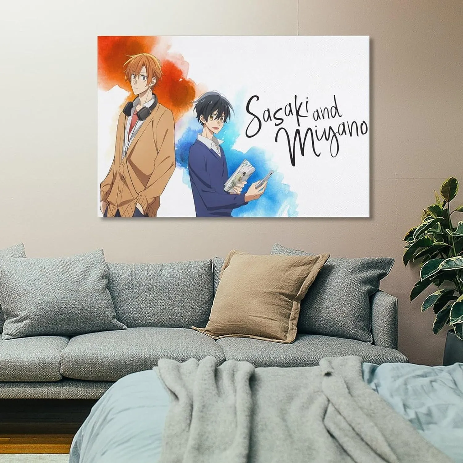 Anime Sasaki And Miyano Poster (6) Canvas Poster Wall Art Picture Prints Hanging Photo Decor Home Posters Artworks 16x24inch(40x60cm)