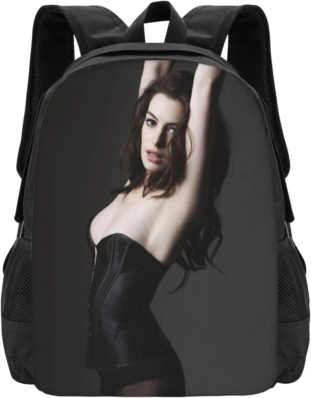 Anne Actor Hathaway Backpack Laptop Computer Backpacks Travel Bag Double Shoulder Daypack for Work Hiking 15.6 Inch
