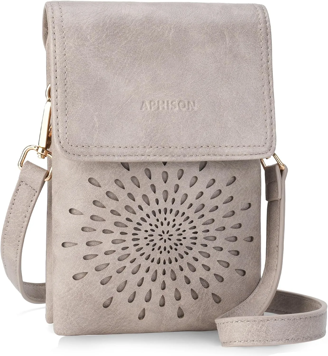 APHISON Small Crossbody Bags for Women Trendy, Leather Crossbody Phone Purses Handbags with Adjustable Strap