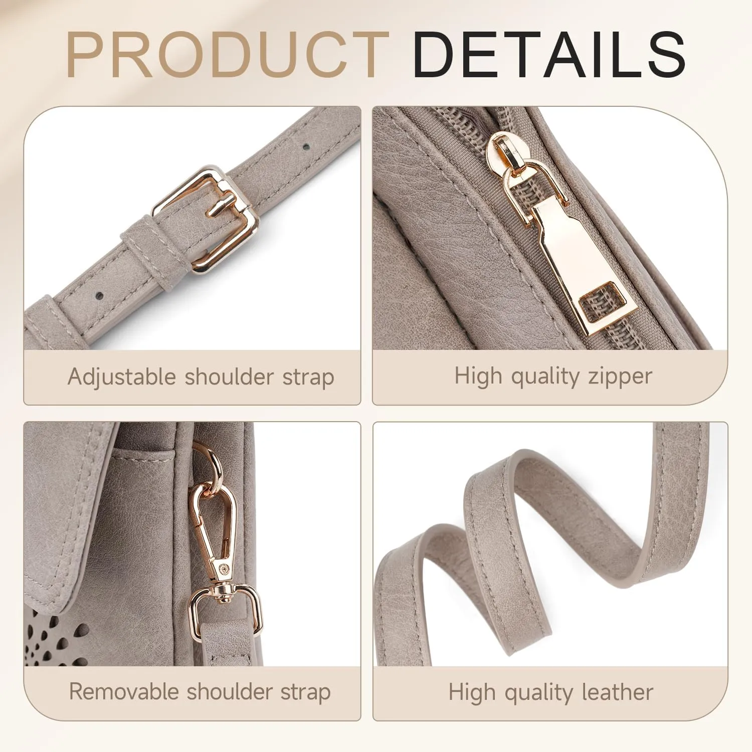 APHISON Small Crossbody Bags for Women Trendy, Leather Crossbody Phone Purses Handbags with Adjustable Strap