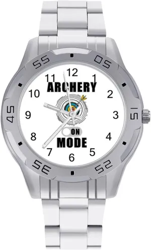 Archery Mode On Hunting Simple Stainless Steel Band Business Watch Dress Wrist Unique Luxury Work Casual Waterproof Watches